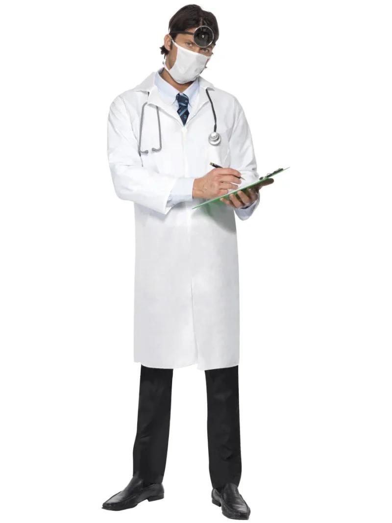 Doctors Coat Mens Fancy Dress Costume