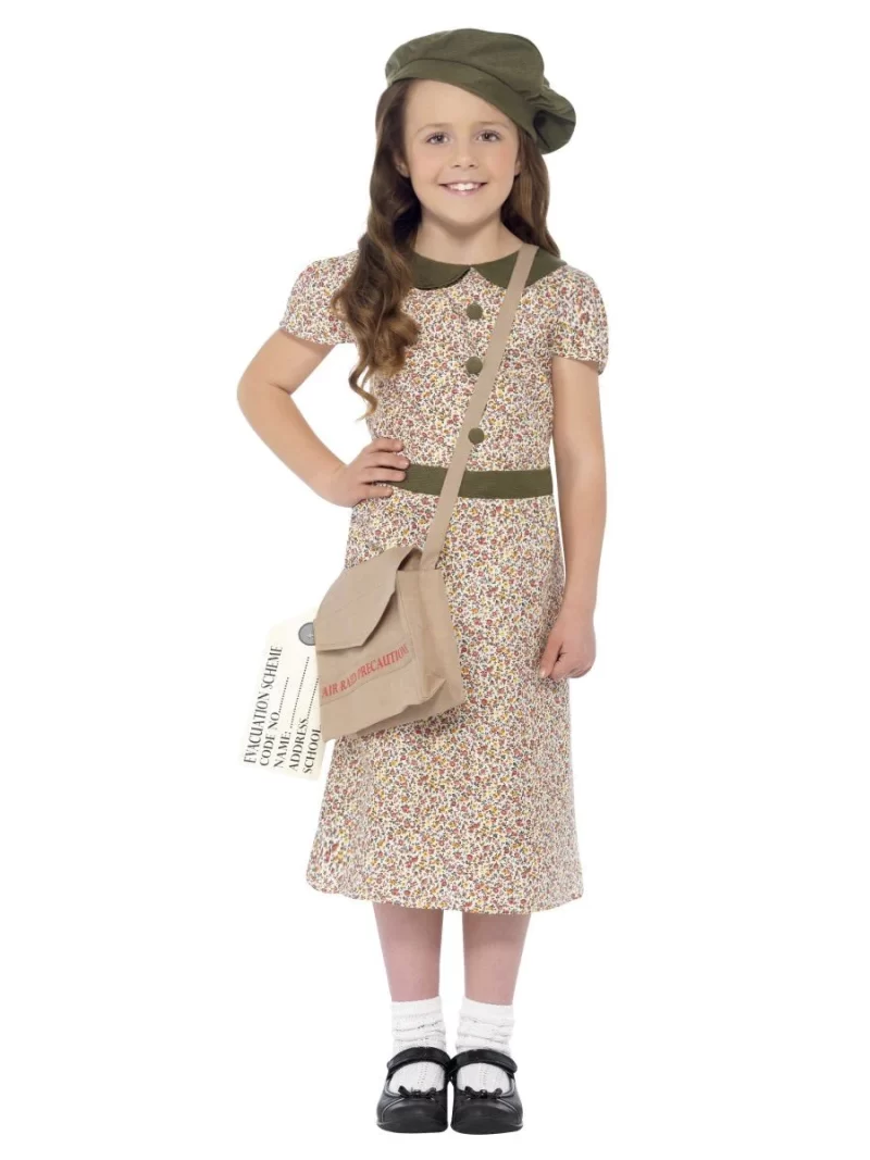 Evacuee Girl Children's Fancy Dress Costume