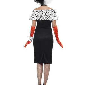 Evil Madame (Cruella) Ladies Fancy Dress Costume - Image 3