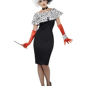 Evil Madame (Cruella) Ladies Fancy Dress Costume - Image 2
