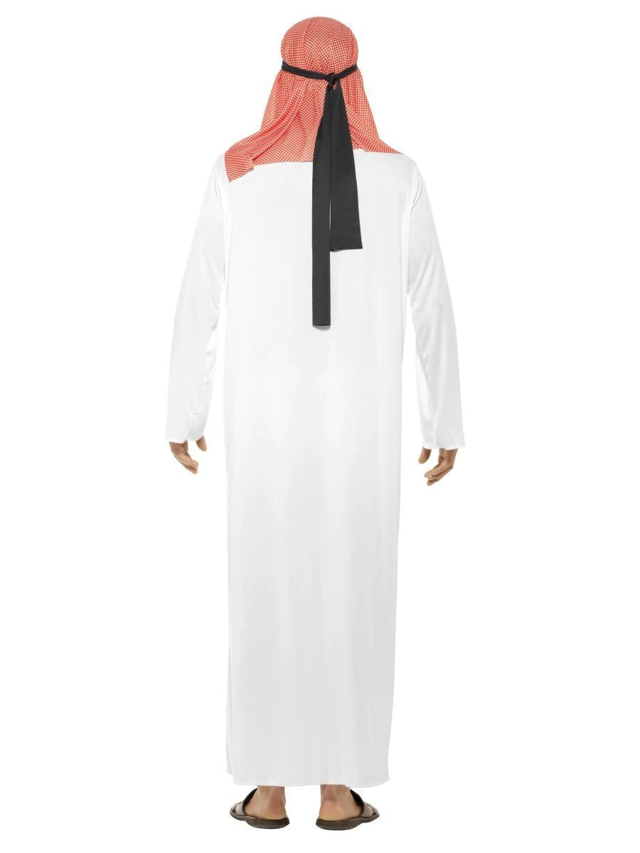 Mens Fancy Dress Costume White Arab Outfit 