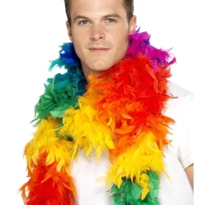 Rainbow Feather Boa 80g - Image 2
