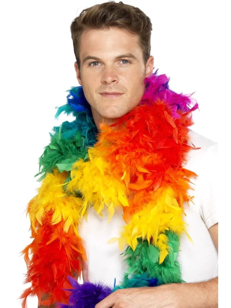 Rainbow Feather Boa 80g - Image 2