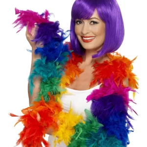 Rainbow Feather Boa 80g