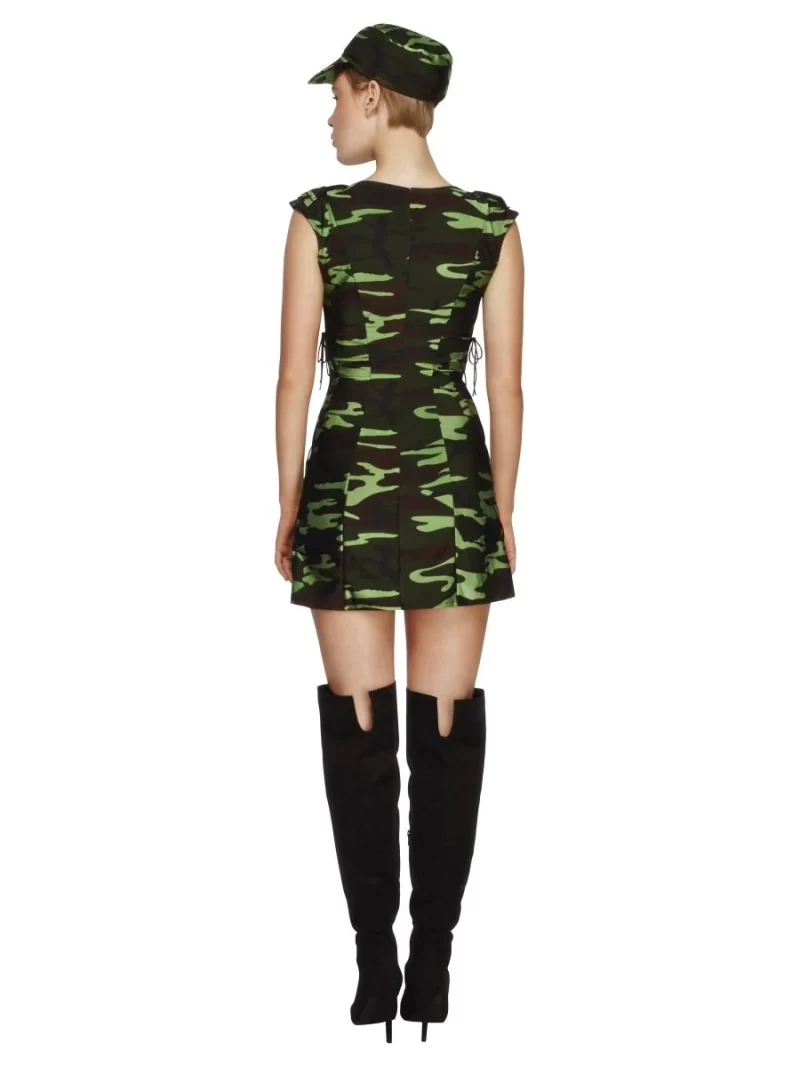 Fever Collection Combat/Army Girl Ladies Fancy Dress Costume - Image 2