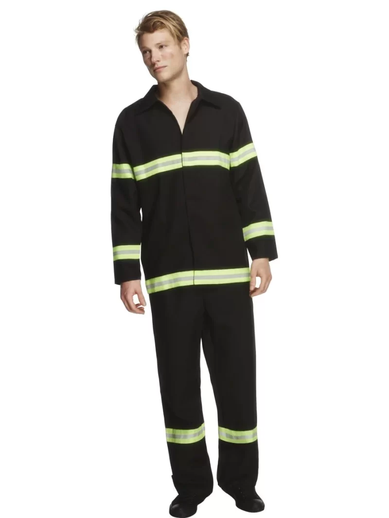 Fever Collection Fireman Mens Fancy Dress Costume