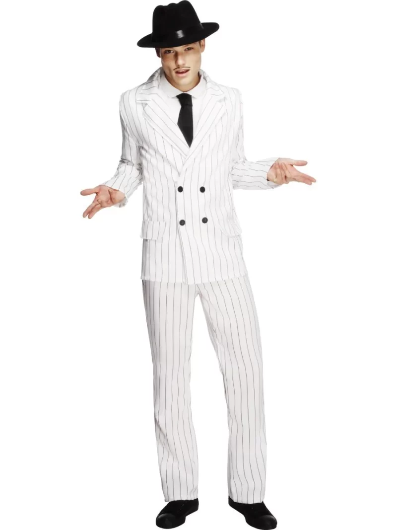 Fever Collection Gangster Mens Fancy Dress Costume