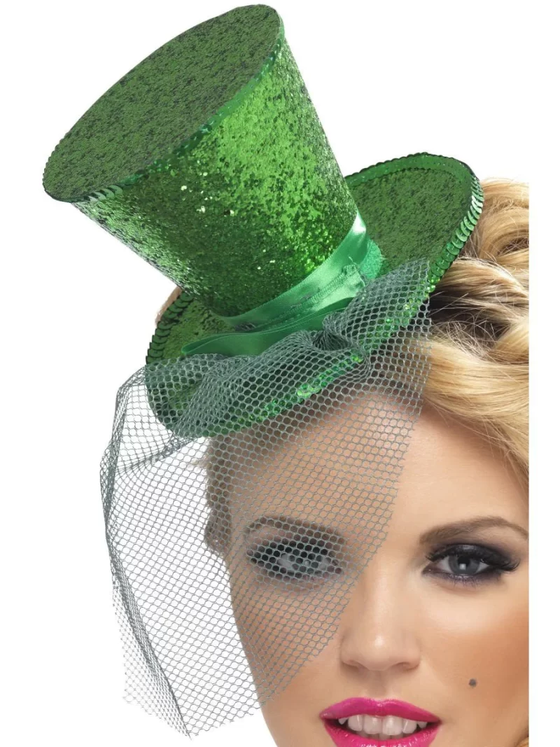 Fever Dark Green Mini Top Hat