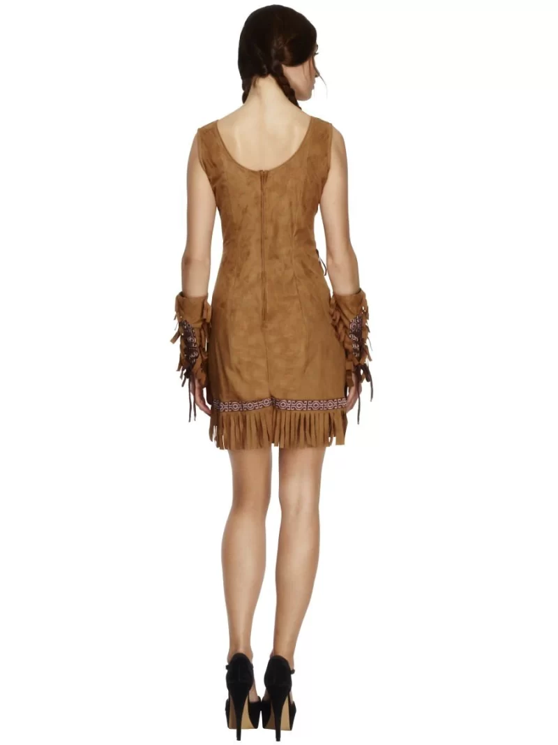 Fever Pocahontas/Native American Ladies Fancy Dress Costume - Image 3