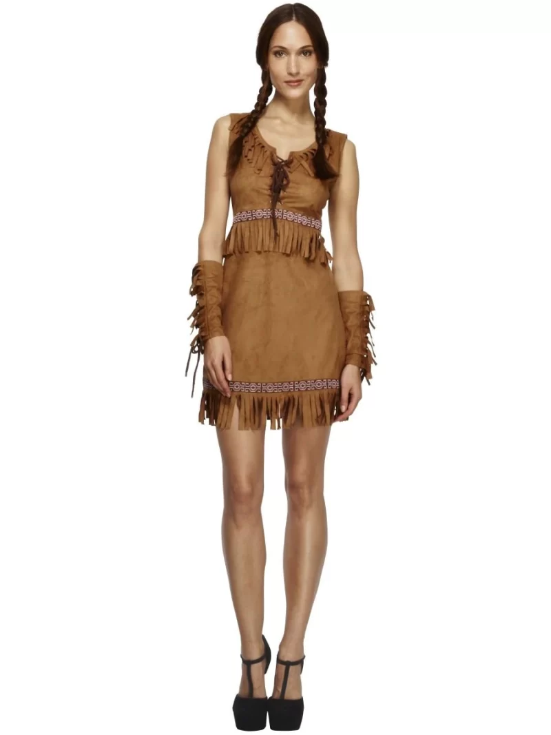 Fever Pocahontas/Native American Ladies Fancy Dress Costume
