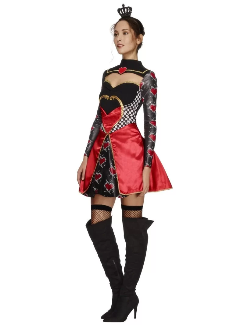 Fever Collection Queen of Hearts Ladies Fancy Dress Costume - Image 2