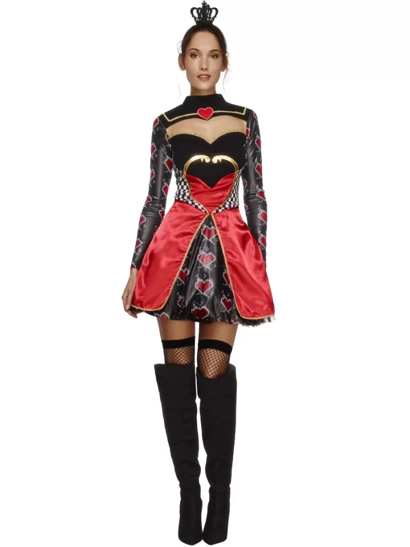 Fever Collection Queen of Hearts Ladies Fancy Dress Costume