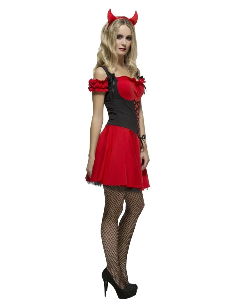 Fever Wicked Devil Ladies Halloween Fancy Dress Costume - Image 2