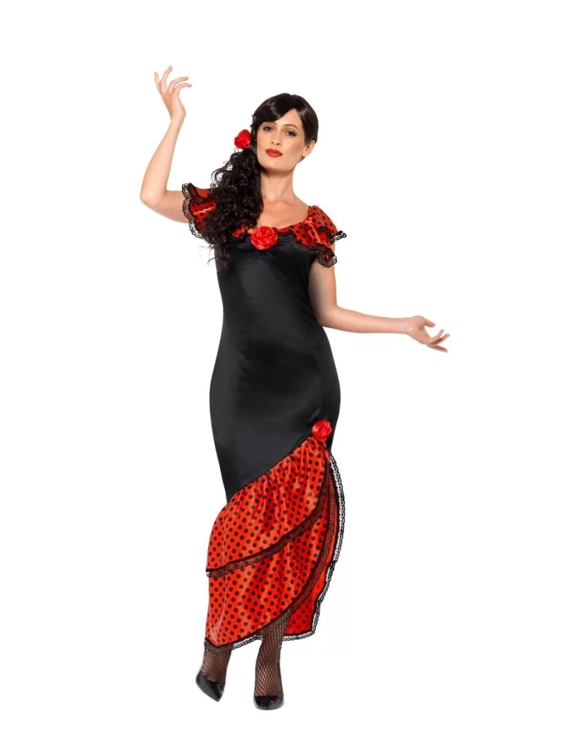 Flamenco Senorita/Spanish Ladies Fancy Dress Costume
