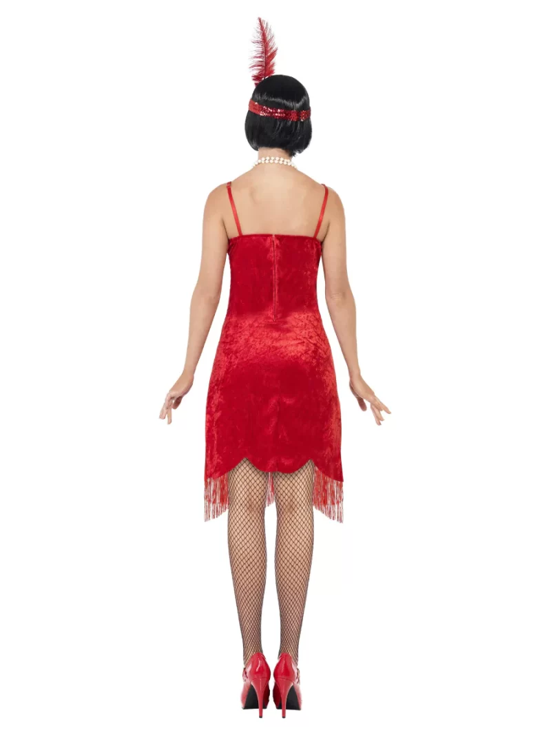 Shimmy Charleston/Flapper Red Ladies Fancy Dress Costume - Image 2