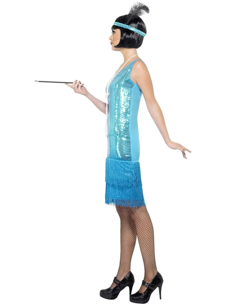 Flirty Charleston Flapper Ladies Fancy Dress Costume - Image 2