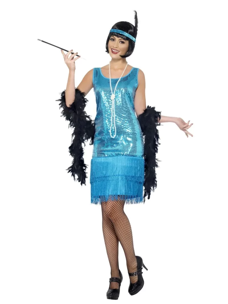 Flirty Charleston Flapper Ladies Fancy Dress Costume
