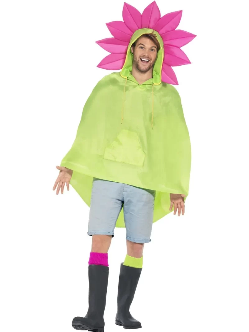 Flower Festival Party Poncho Ladies Fancy Dress Costume - Image 2