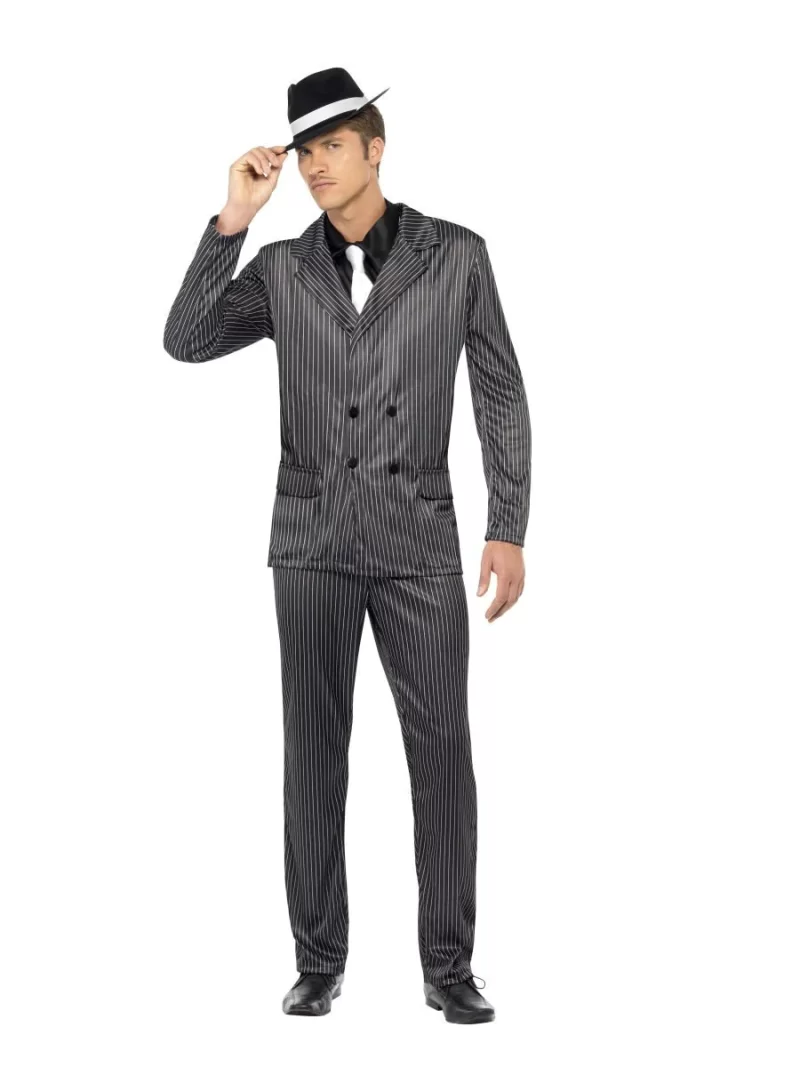 1920's Gangster Suit Mens Fancy Dress Costume