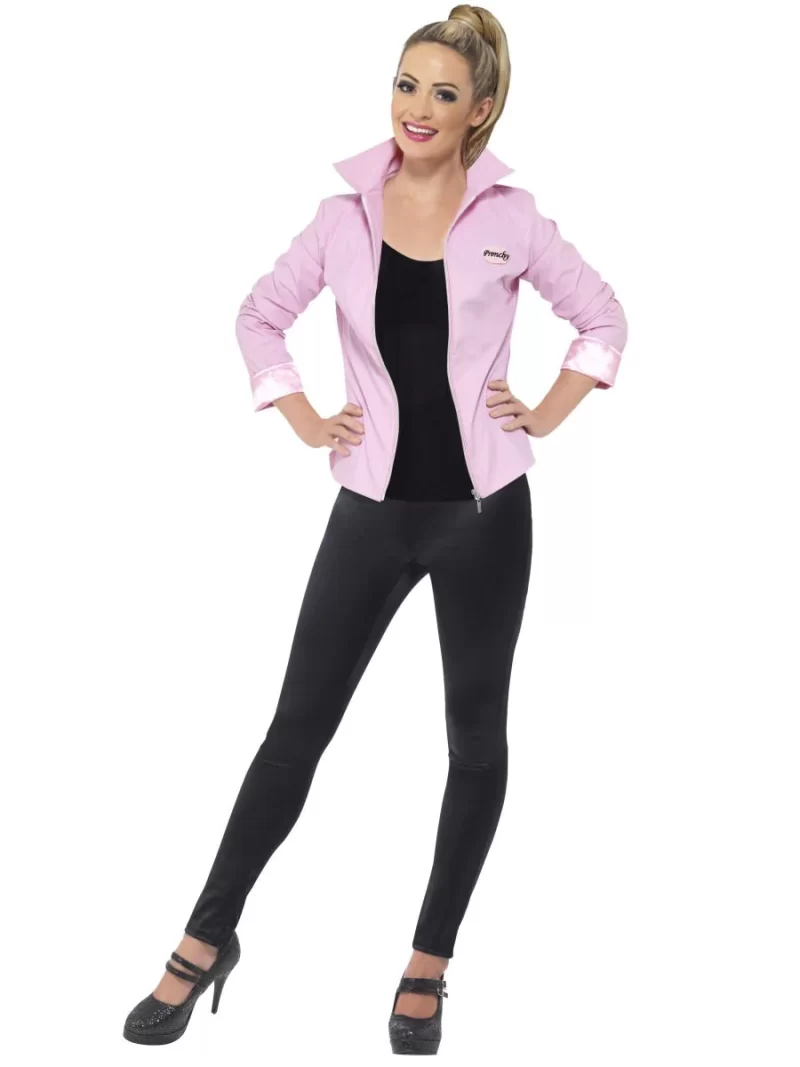 Grease Deluxe Pink Lady Jacket Ladies Fancy Dress Costume