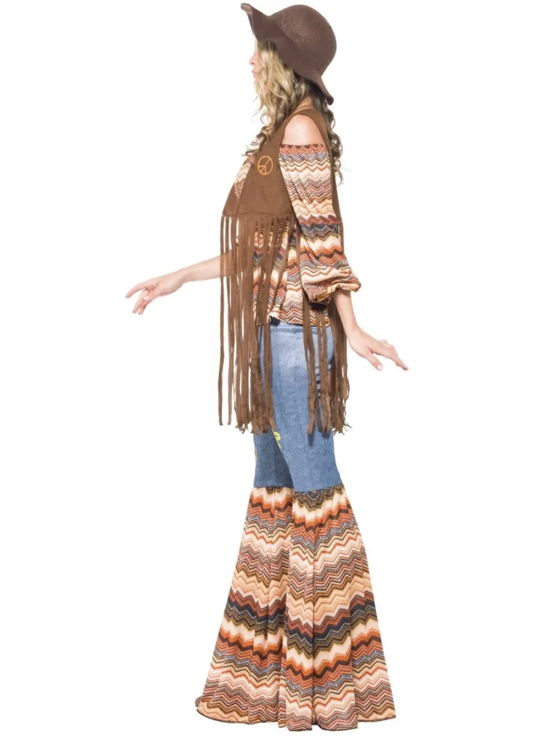 Harmony Hippie Ladies Fancy Dress Costume - Image 3