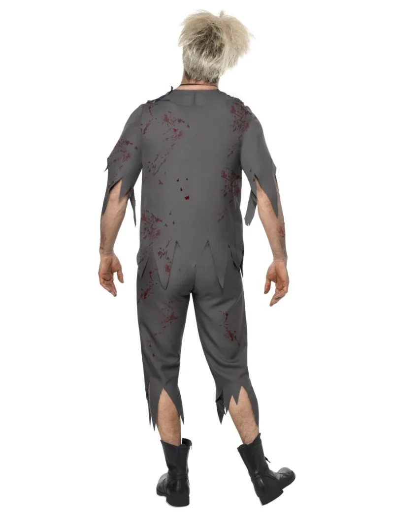 High School Horror Zombie School Boy Mens Halloween Fancy Dress Costume - Image 3