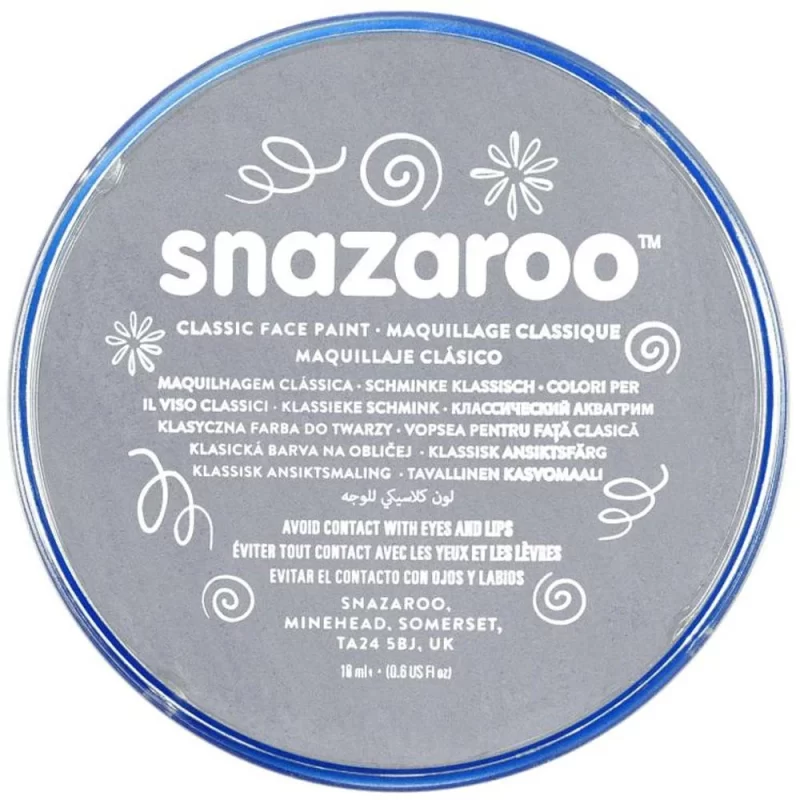 Snazaroo Water Based Facepaint Dark Grey 18ml