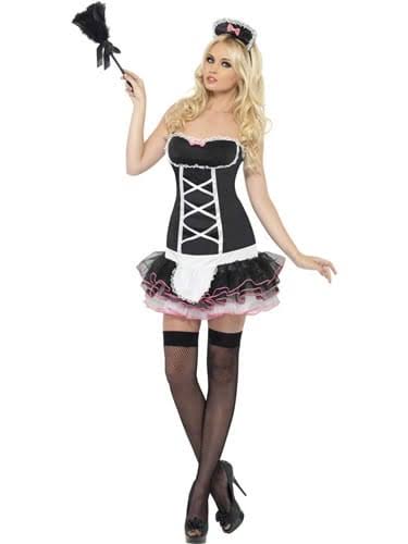 Fever Collection Tutu French Maid Fancy Ladies Fancy Dress Costume