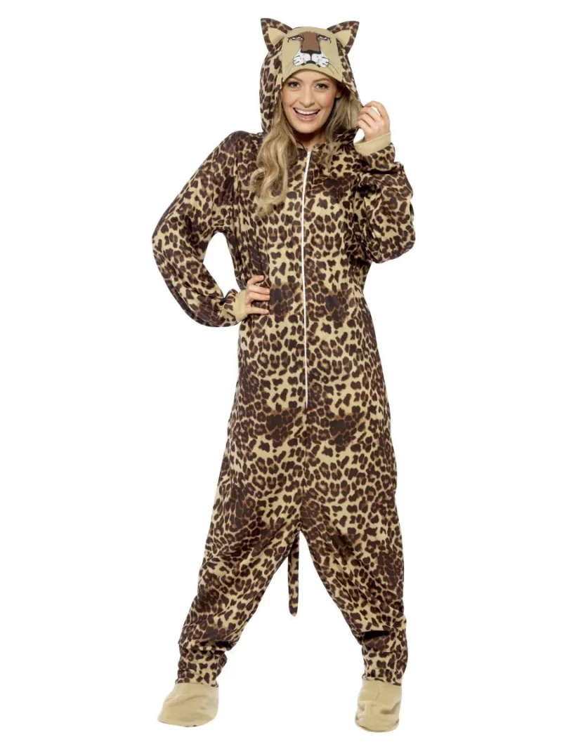 Leopard Onesie Unisex Adult Fancy Dress Costume