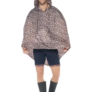 Leopard Print Festival Party Poncho Ladies Fancy Dress Costume - Image 2