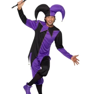 Tales of Old England Medieval Jester Mens Fancy Dress Costume - Image 2