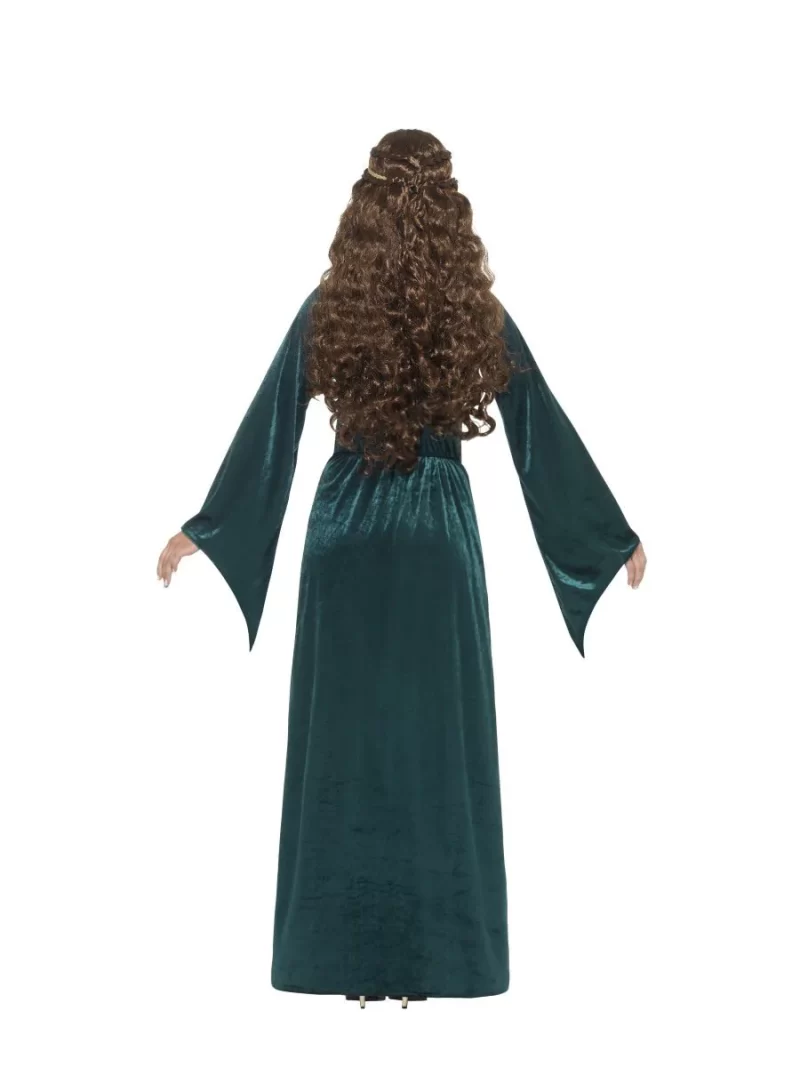 Medieval Maid Green Ladies Fancy Dress Costume - Image 3