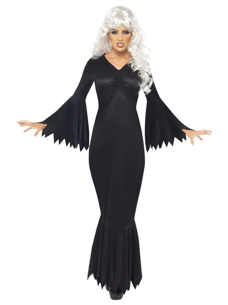 Midnight Vamp Ladies Halloween Fancy Dress Costume