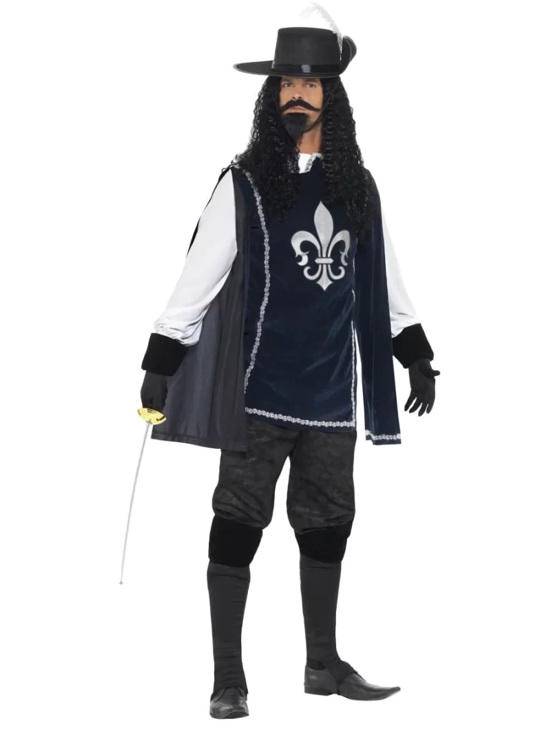 Musketeer Male Men's Fancy Dress Costume