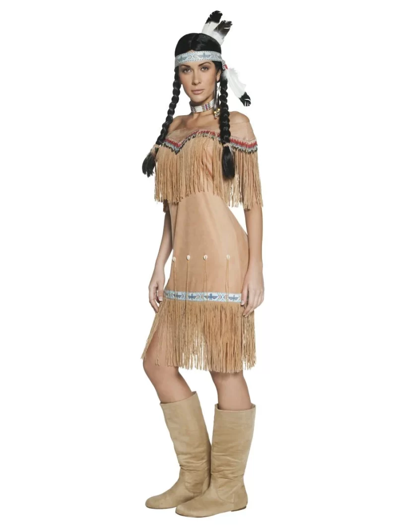 Authentic Western Indian Native Lady Ladies Fancy Dress Costume - Image 2