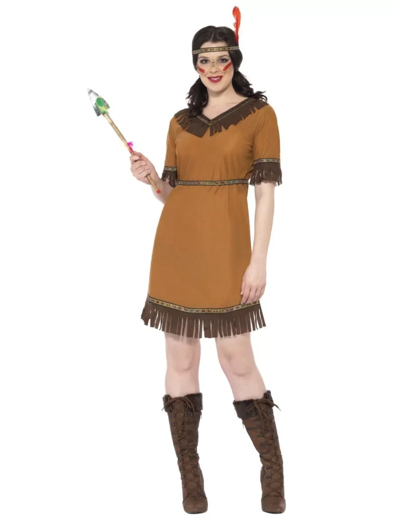 Native American Inspired Indian Maiden Ladies Fancy Dress