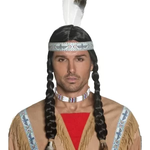 Native American Western Indian Wig - Image 2