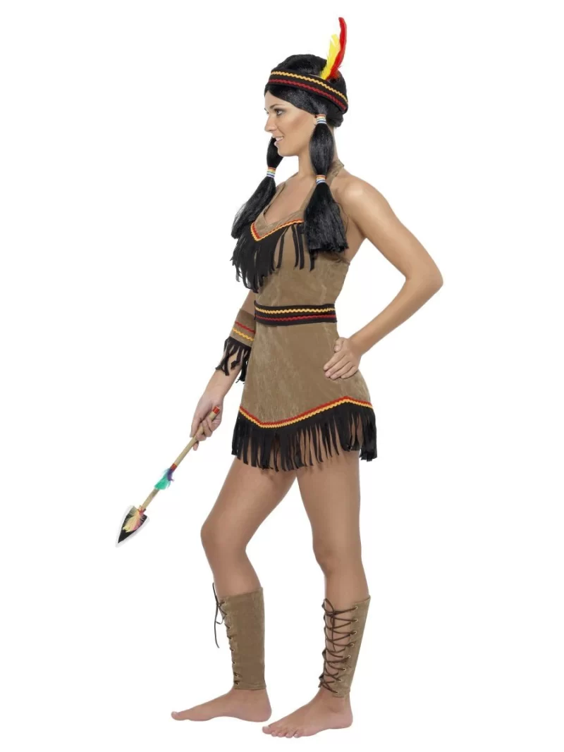 Native Inspired Indian Woman Ladies Fancy Dress Costume - Image 3