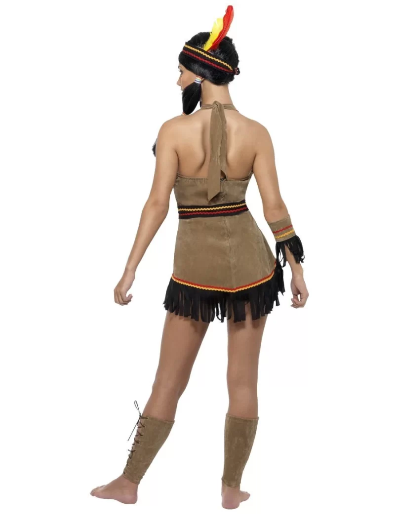 Native Inspired Indian Woman Ladies Fancy Dress Costume - Image 4