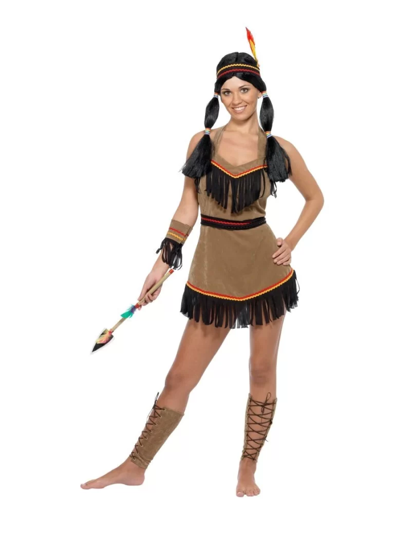 Native Inspired Indian Woman Ladies Fancy Dress Costume