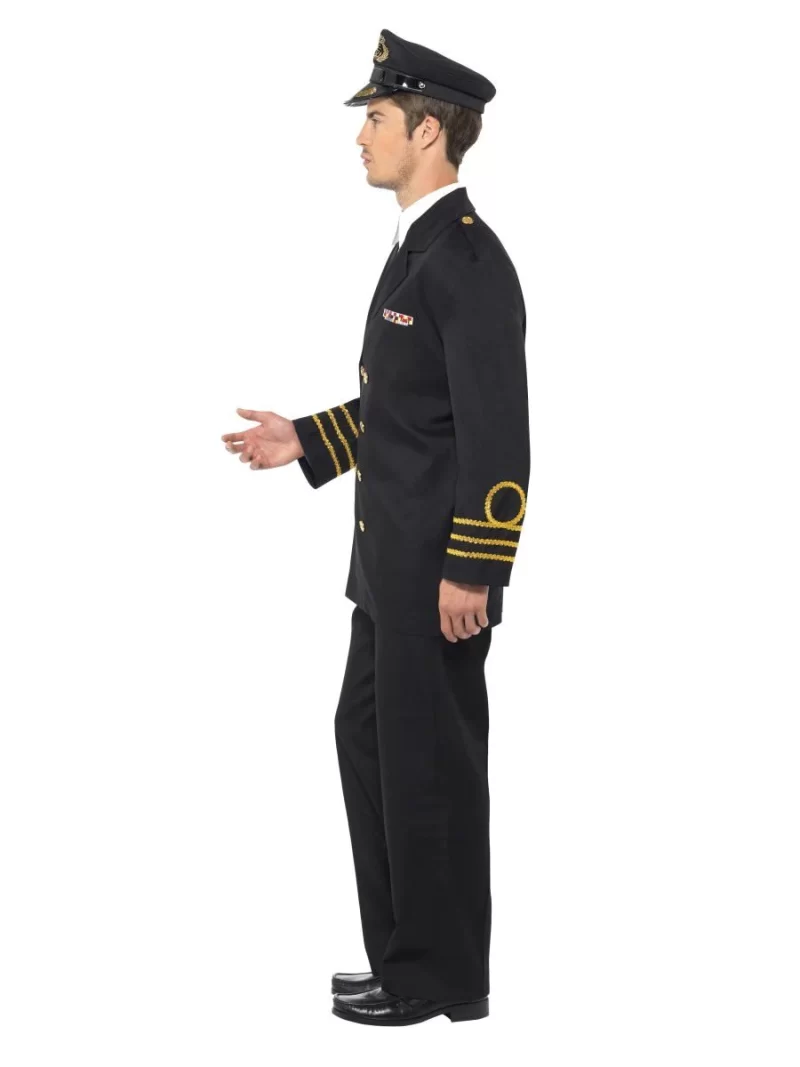 Navy Officer Men's Fancy Dress Costume - Image 2