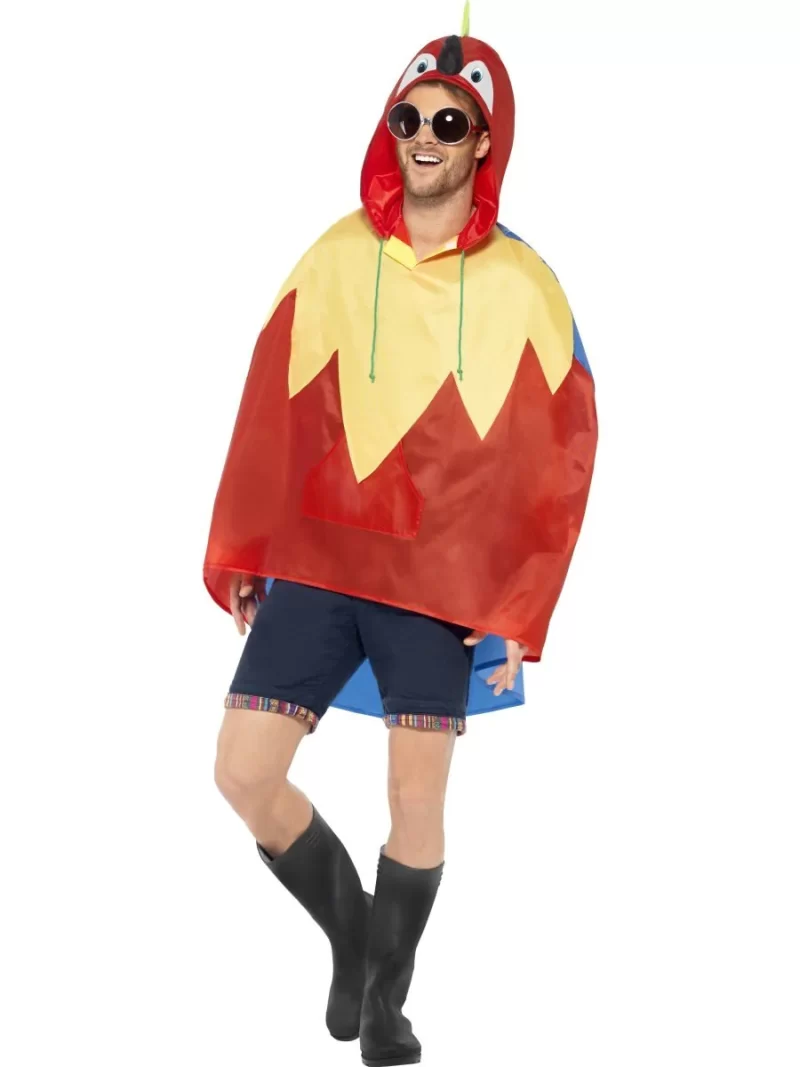 Parrot Festival Party Poncho Ladies Fancy Dress Costume - Image 2