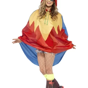 Parrot Festival Party Poncho Ladies Fancy Dress Costume