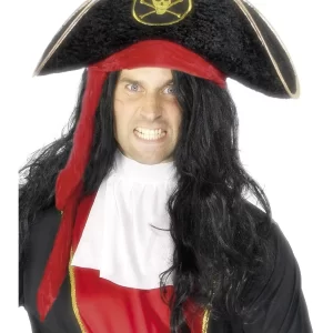 Pirate Black Velour Hat - Image 2