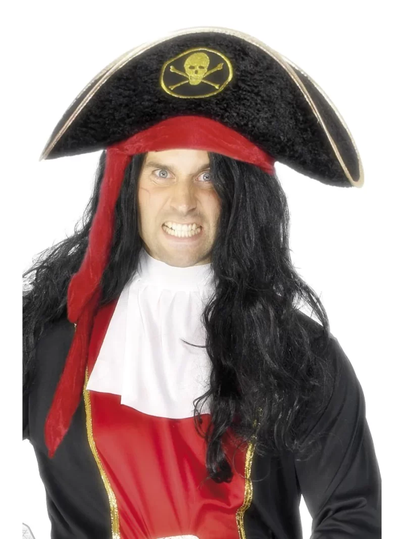 Pirate Black Velour Hat - Image 2