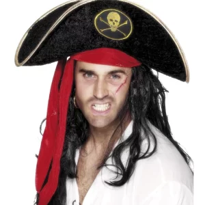 Pirate Black Velour Hat