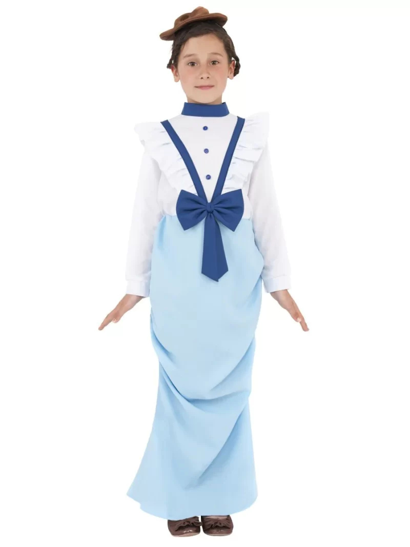 Posh Victorian Girl Childrens Fancy Dress Costume