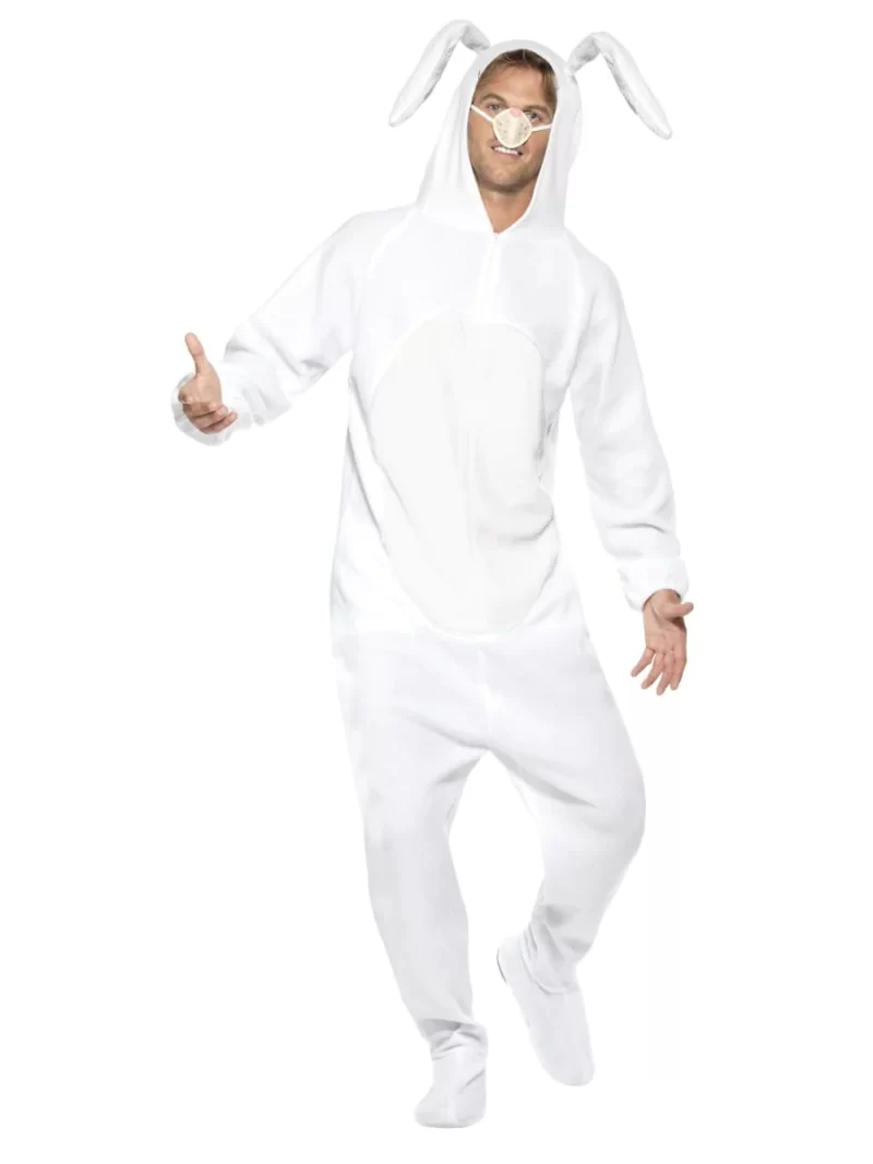 White Rabbit Unisex Adult Animal Fancy Dress Costume