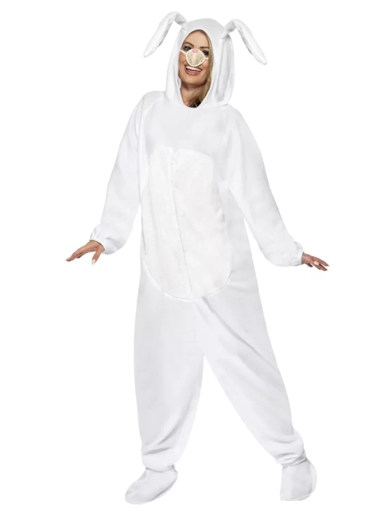 White Rabbit Unisex Adult Animal Fancy Dress Costume - Image 2