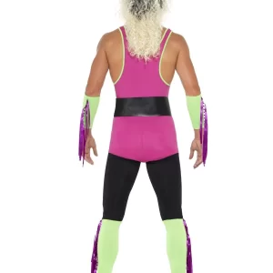Retro Wrestler Men's Fancy Dress Costume - Image 3